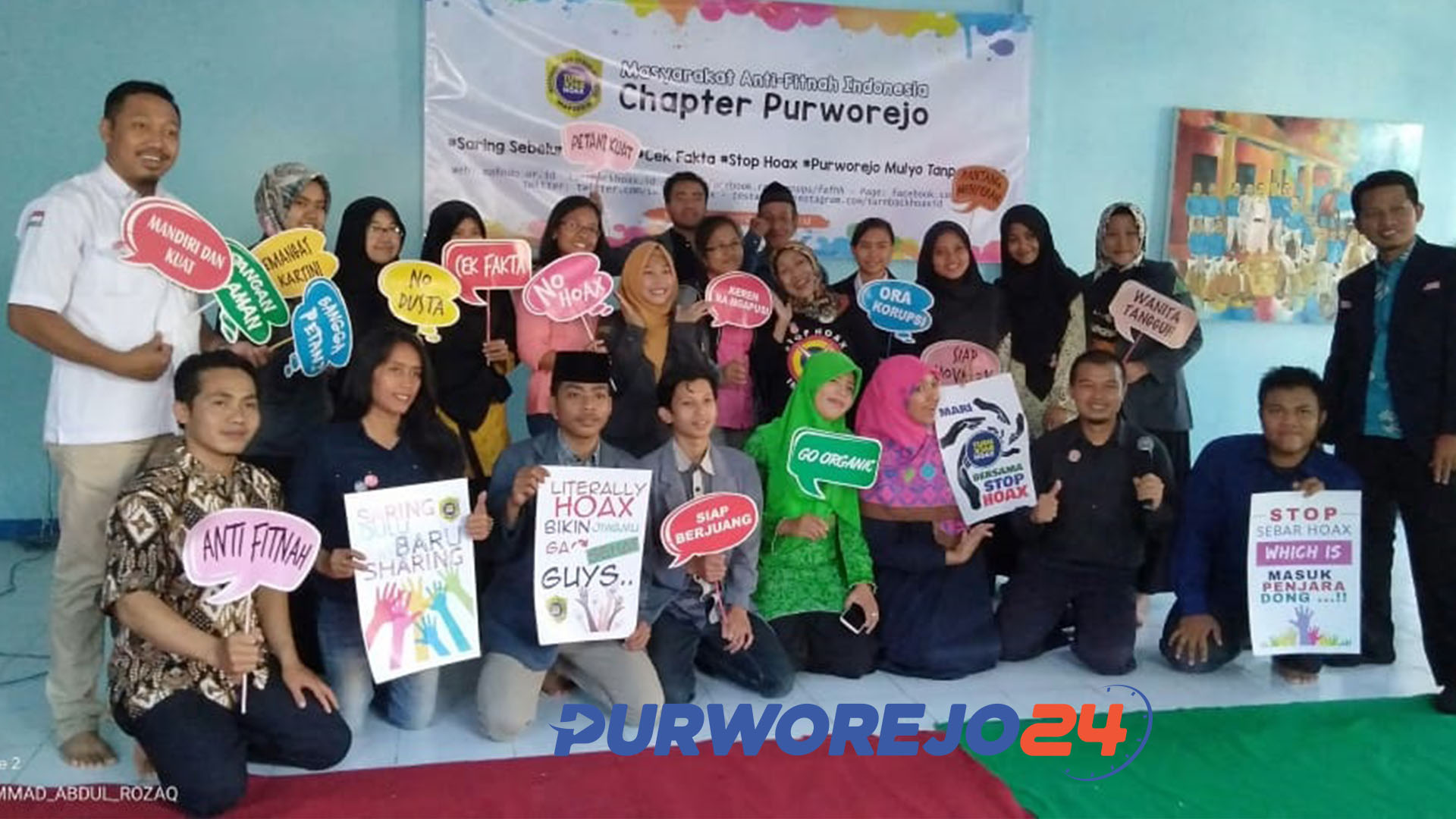 Mafindo bekerjasama dengan KNPI Purworejo mengadakan Edukasi Literasi Digital. (27/8/2019)