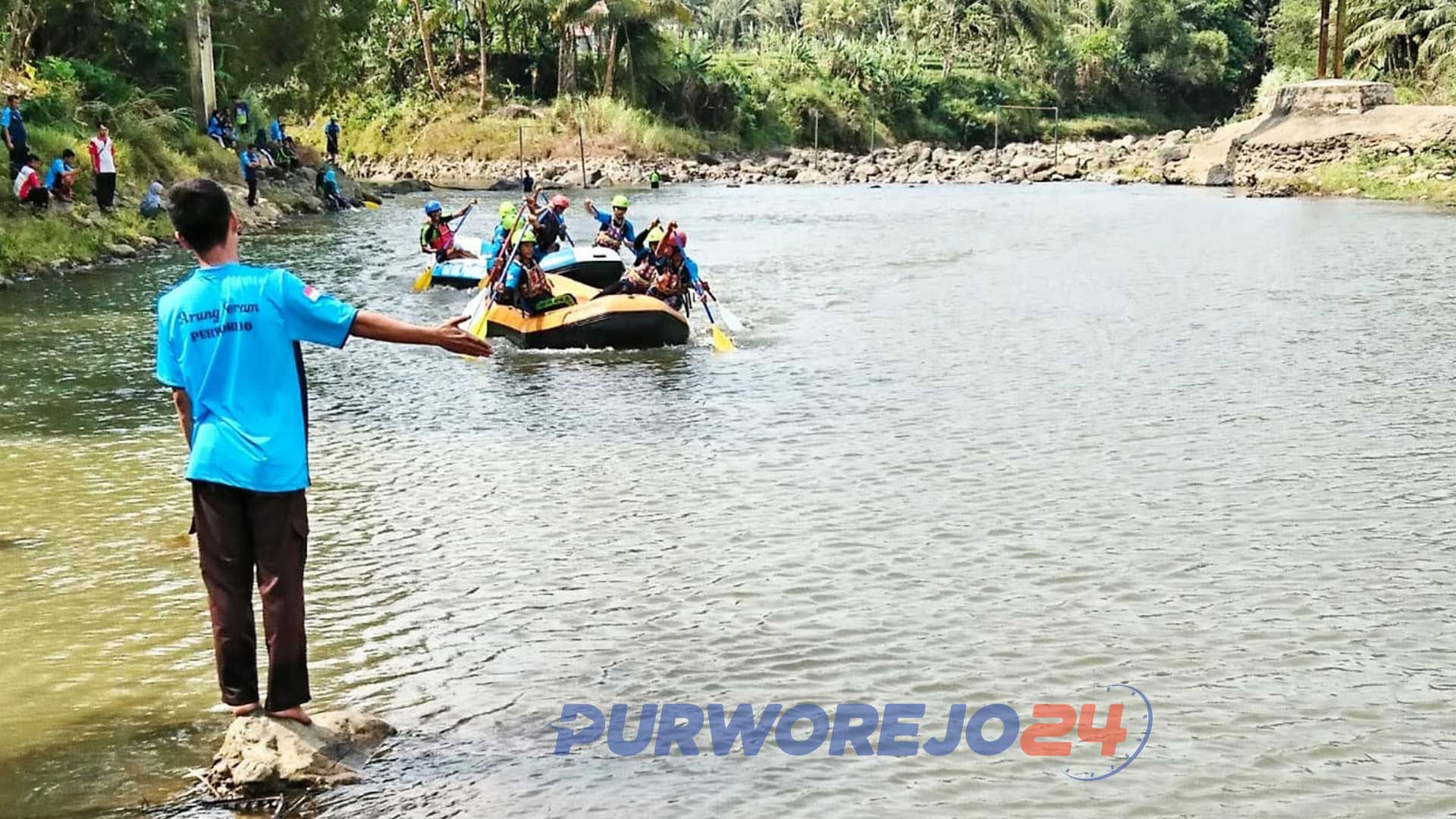 Coaching clinic arung jeram di Sungai Bogowonto. (22/9/2019)