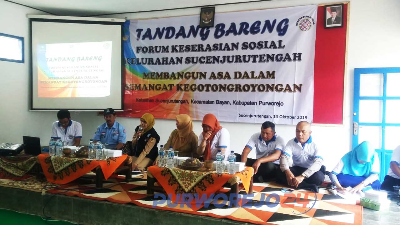 Forum Keserasian Sosial di Kelurahan Sucenjurutengah. (14/10/2019)
