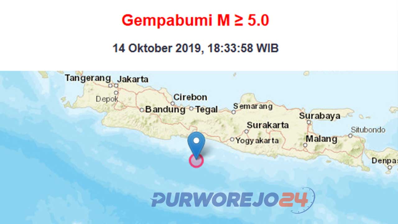 Gempa bumi pada 14 Oktober 2019. (Sumber BMKG)