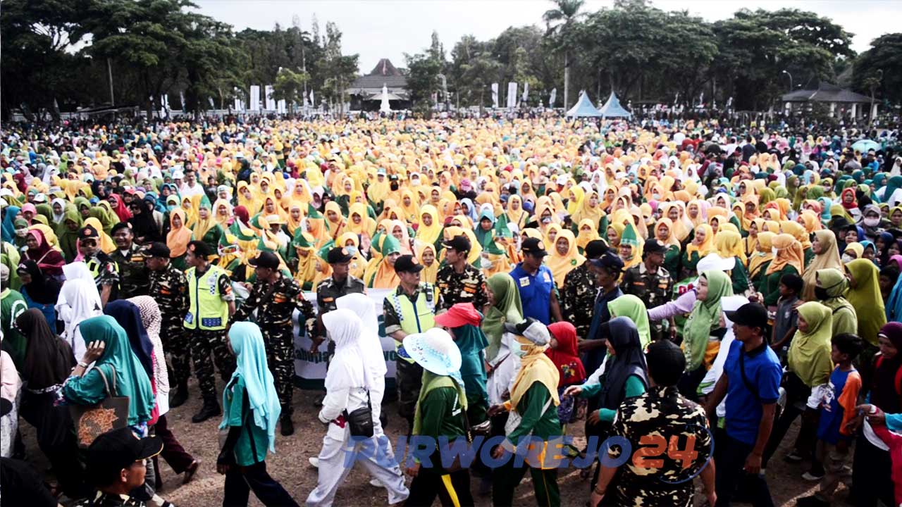 Jalan sehat warga nahdliyin peringati hari santri. (20/10/2019)