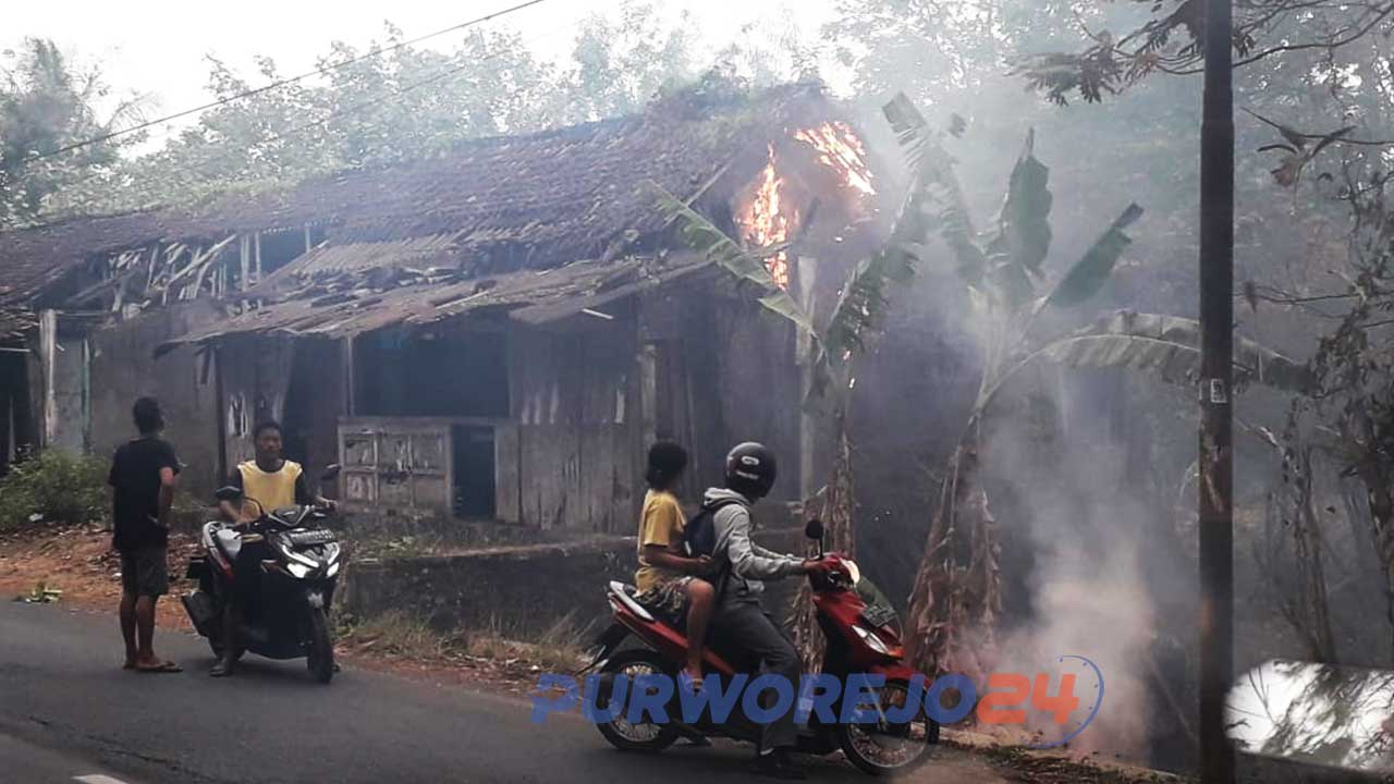Satu rumah di pinggir hutan Jati ikut terbakar.