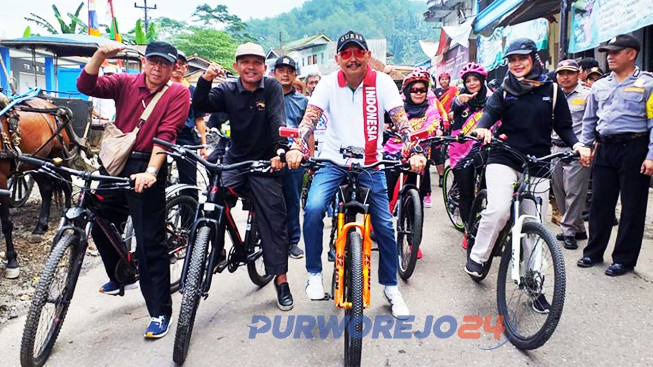 Datangi Bruno, Bupati Buka Bruno Kontes, Resmikan Pasar, dan Gowes Bersama