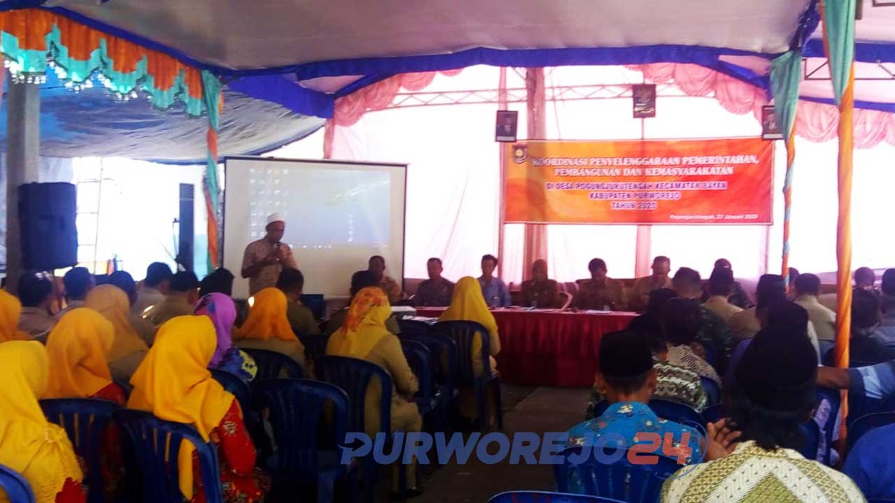 Rakor teritorial di balai Desa Pogungjurutengah
