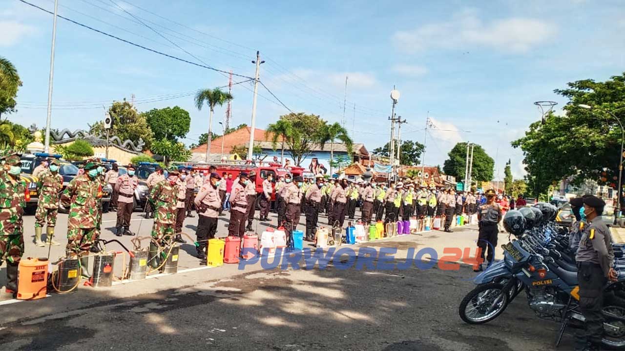 Apel Bersama sebelum pelaksanaan Penyemprotan Diinfektan Serentak. (31/3/2020)