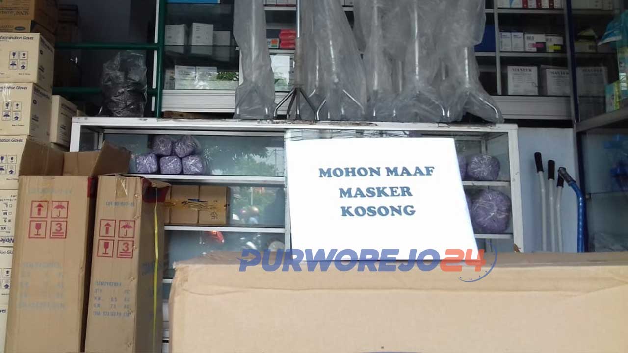 Kelangkaan masker di Purworjeo