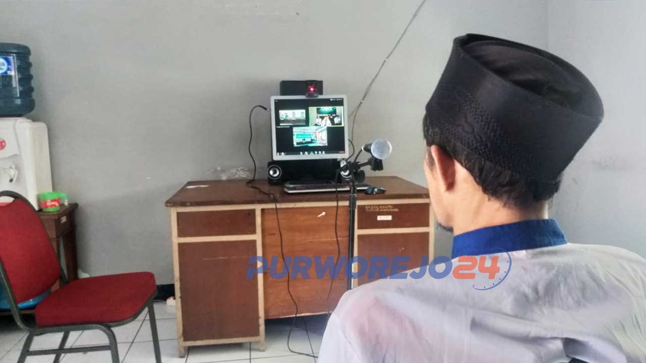 Seorang tahanan menjalani Sidang Online di Rutan kelas II Purworejo