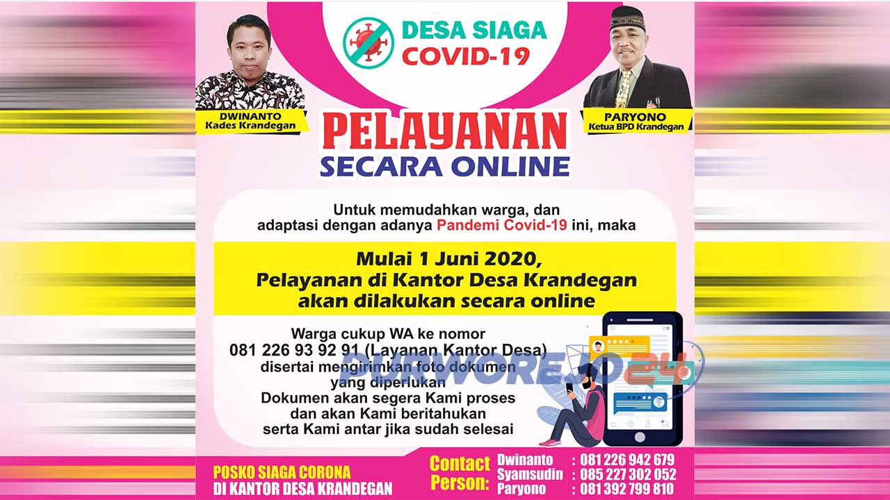 Desa Krandegan buka pelayanan secara online