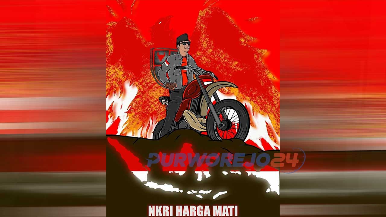 Poster bergambar Bung Karno yang juara pertama dalam Lomba Desain Ilustrasi yang digelar DPC PDIP Kabupaten Purworejo.