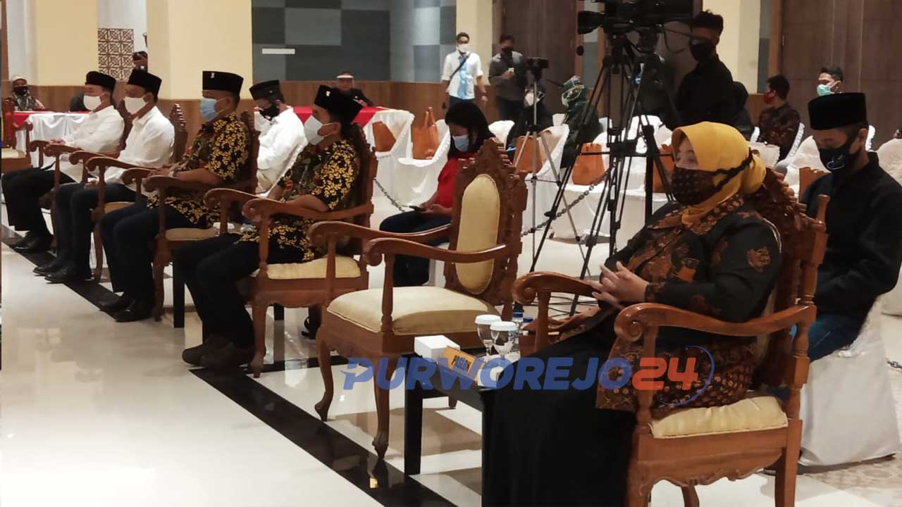 Agus Bastian tidak hadir dalam acara pengundian no urut peserta Pilkada Purworejo 2020. (24/9/2020)