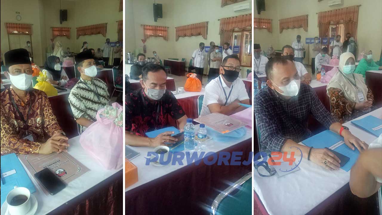 Tiga Bapaslon Bupati-Wakil Bupati Purworejo mengikuti pemeriksaan kesehatan di RSUP Dr Soeradji Tirtonegoro Klaten.