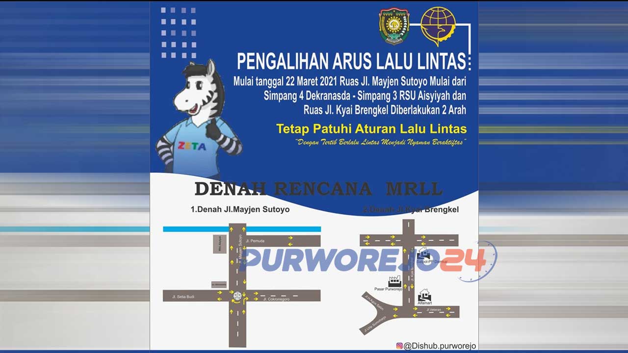 Sejumlah Jalur Searah Di Kota Purworejo Berubah Jadi Dua Arah