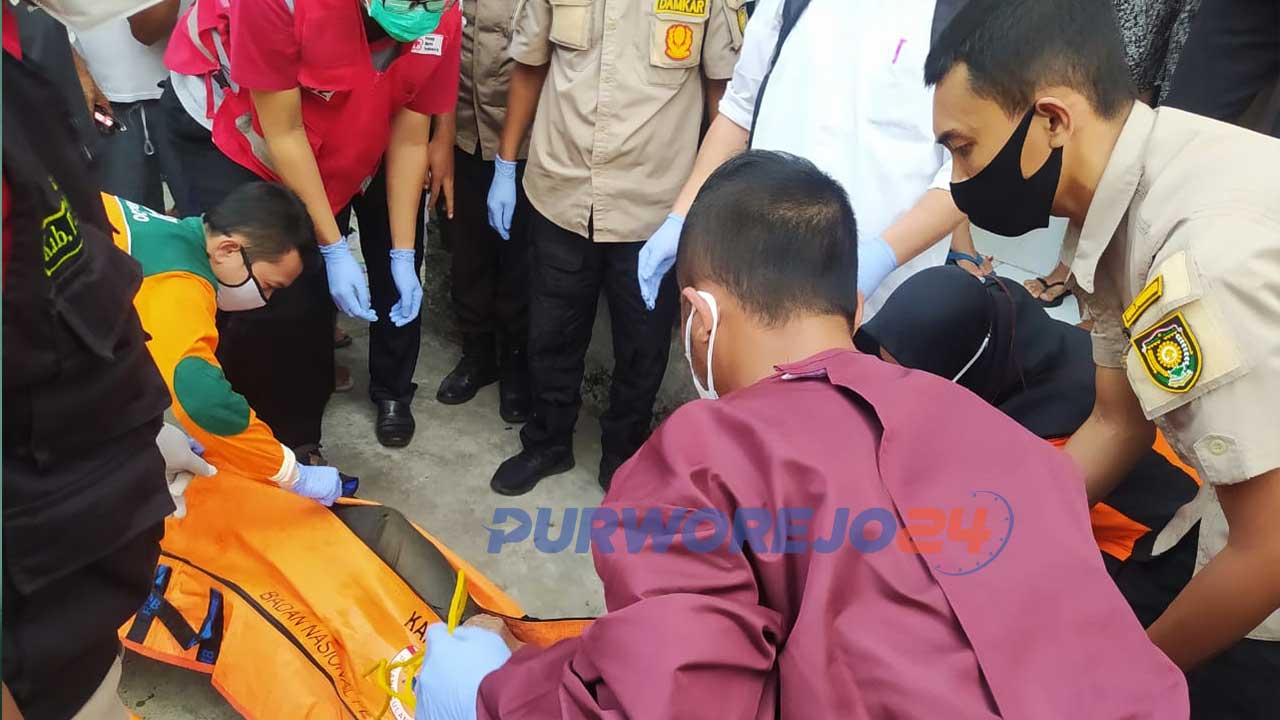 Penemuan mayat di sungai Kedung Putri Purworejo, Rabu (30/6/2021)