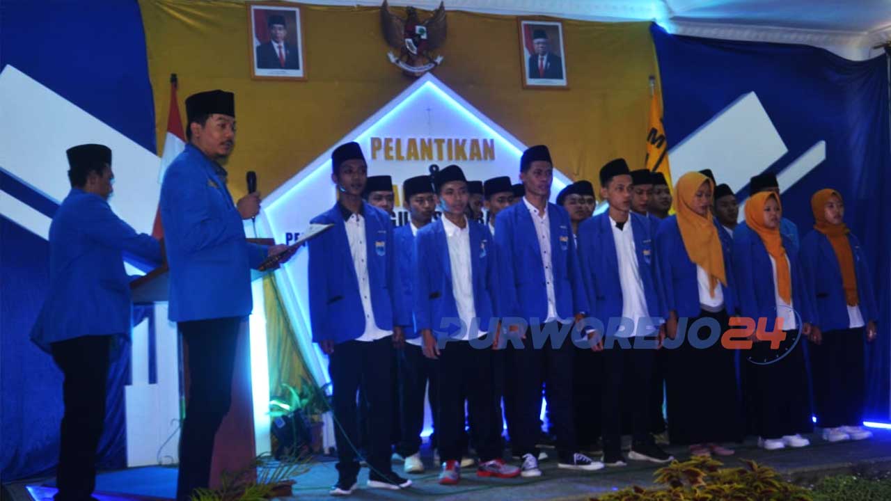 Ketua Pengurus Besar (PB) PMII Muhamad Abdullah Sukri melantik Pengurus Cabang PMII Kabupaten Purworejo masa hidmah 2021-2022.