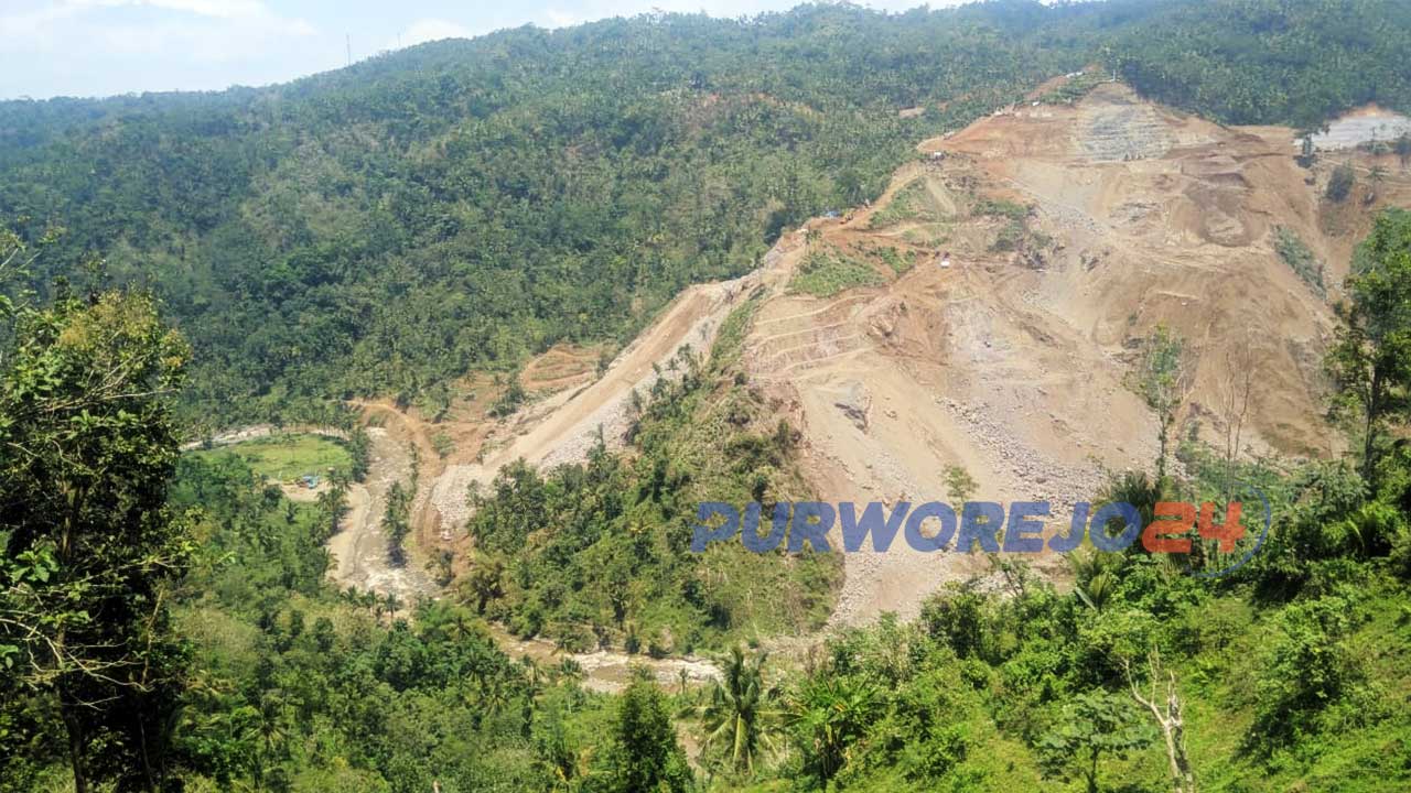 Lokasi proyek pembangunan Bendungan Bener di Purworejo