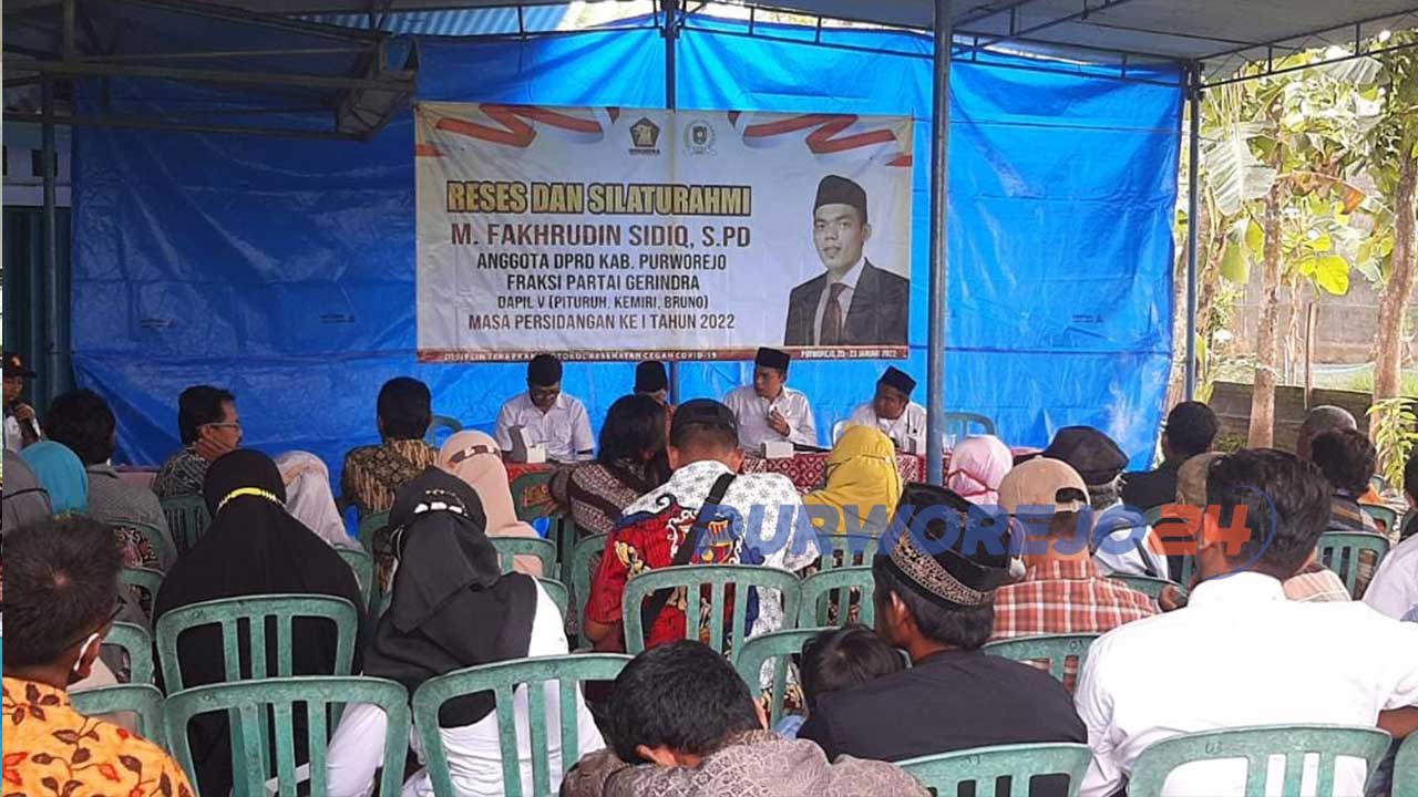 Anggota DPRD Kabupaten Purworejo Fraksi Partai Gerindra Dapil V (Pituruh, Kemiri, Bruno), M Fakhrudin Sidiq, S.Pd., menggelar reses dan Silaturrahim bersama Ranting-ranting Se-Kecamatan Pituruh