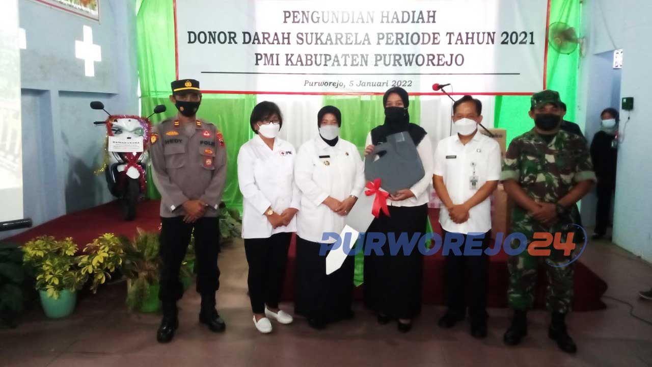 Pengundian hadiah donor darah PMI Puroworejo