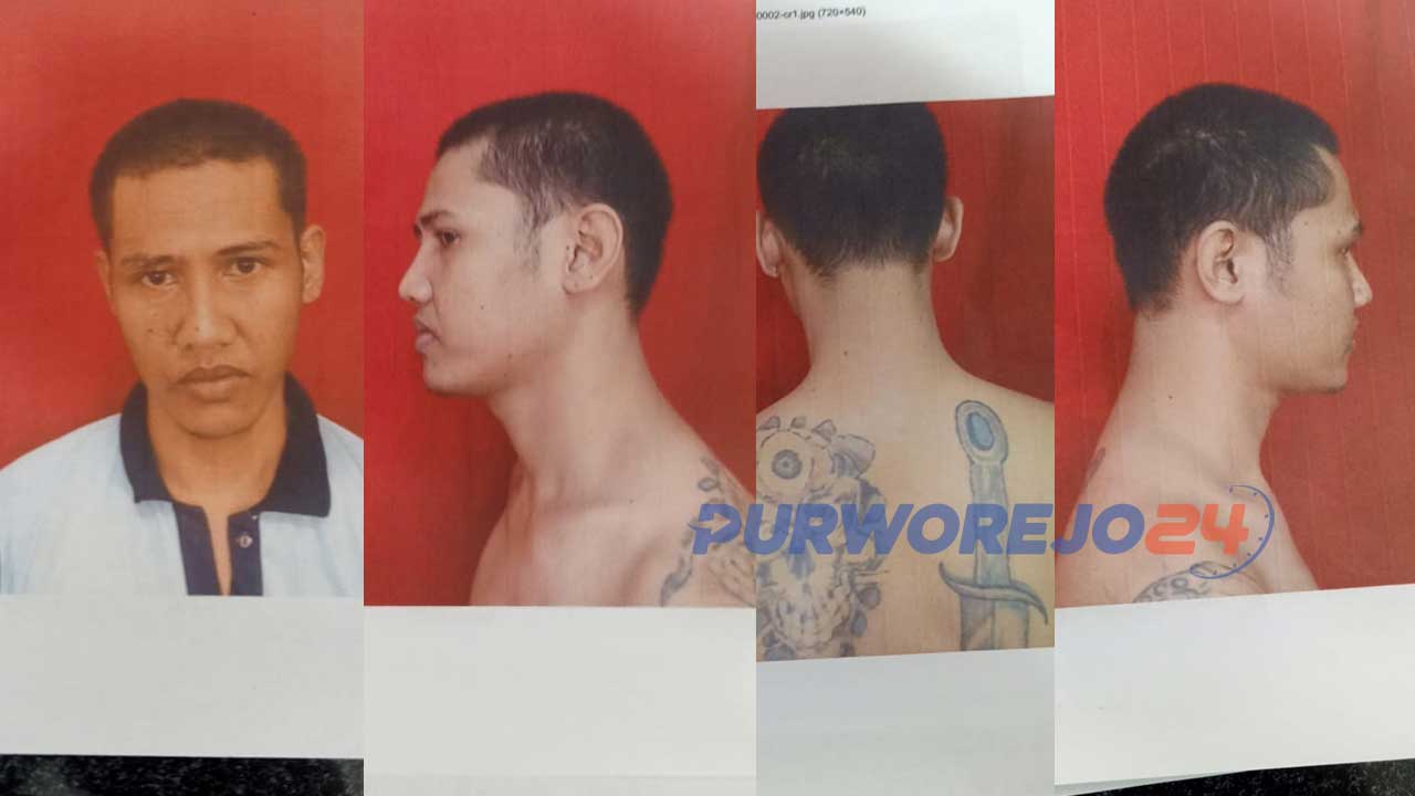 Narapidana bernama Teguh Munandar (32) alias “Tekek”, yang Kabur dari Rumah Tahanan Negara Kelas IIB Purworejo