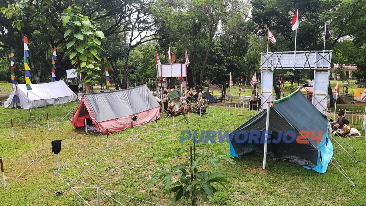Ratusan Peserta Ikuti Pesta Siaga Kwarcab Purworejo di Youth Center Bumi Perkemahan Arga Putra atau Heroes Park Purworejo