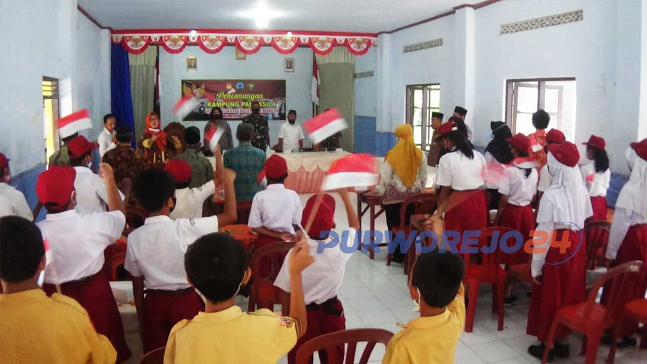 Pencanangan Desa Tlogokotes Kecamatan Bagelen, Purworejo, Jawa Tengah sebagai Kampung Pancasila