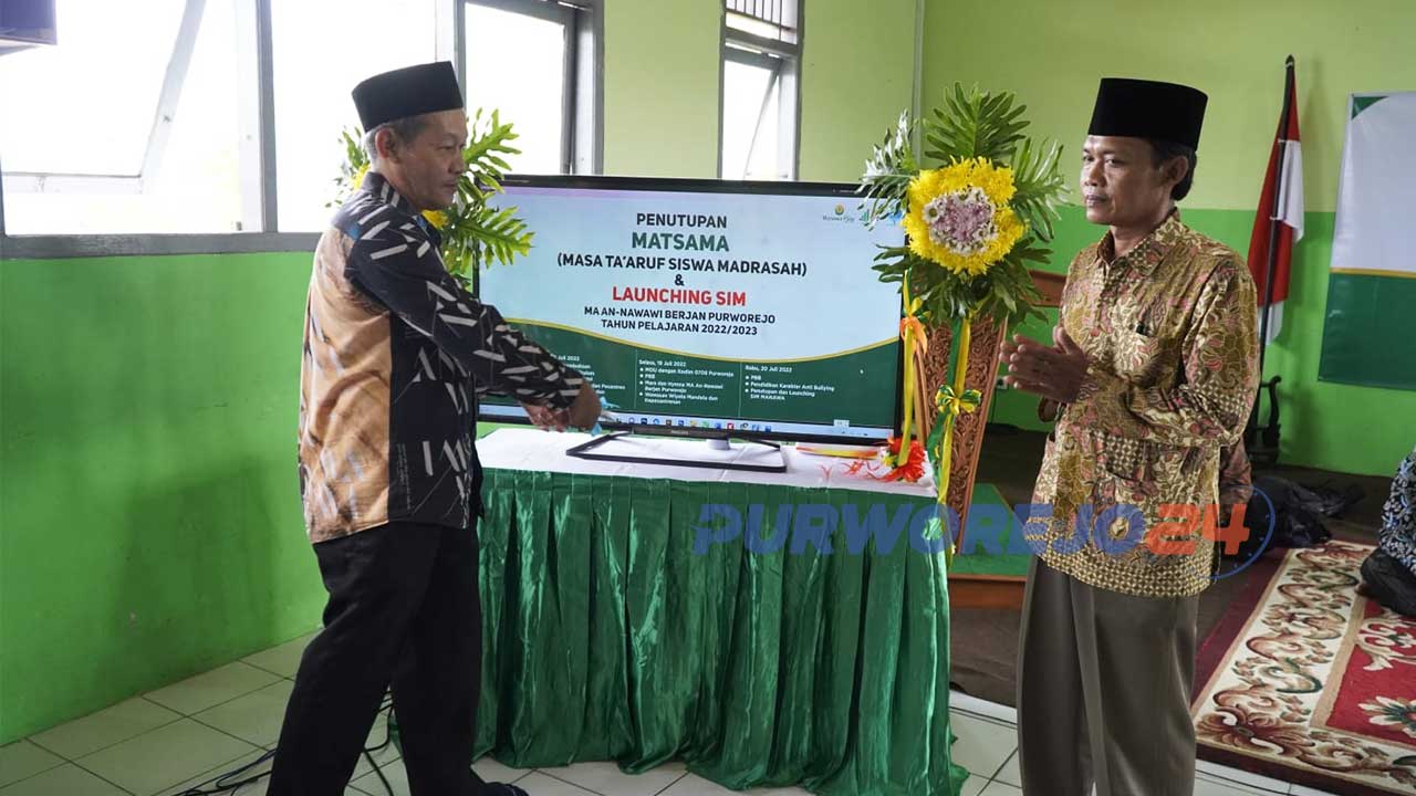 MA An-Nawawi Luncurkan Sistem Informasi Madrasah, Rabu 20 Juli 2022.