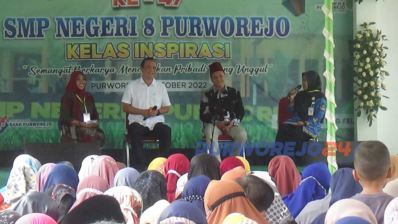 Orang Tua dan Wali Siswa SMP Negeri 8 Purworejo menggelar kegiatan Kelas Inspirasi, Sabtu 1 Oktober 2022.