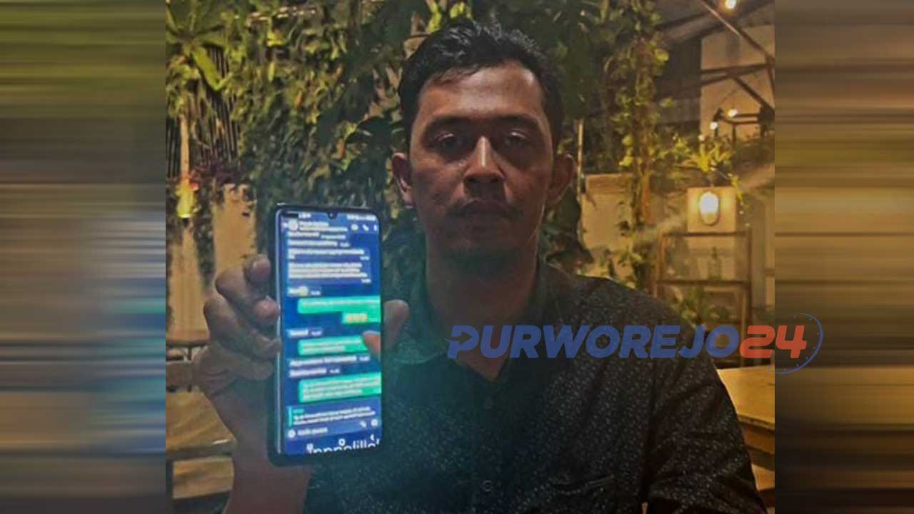 Ardiansyah Dody Tisna (37) warga Purworejo, suami bidan RAF yang diduga selingkuh dnegan anggota polisi.