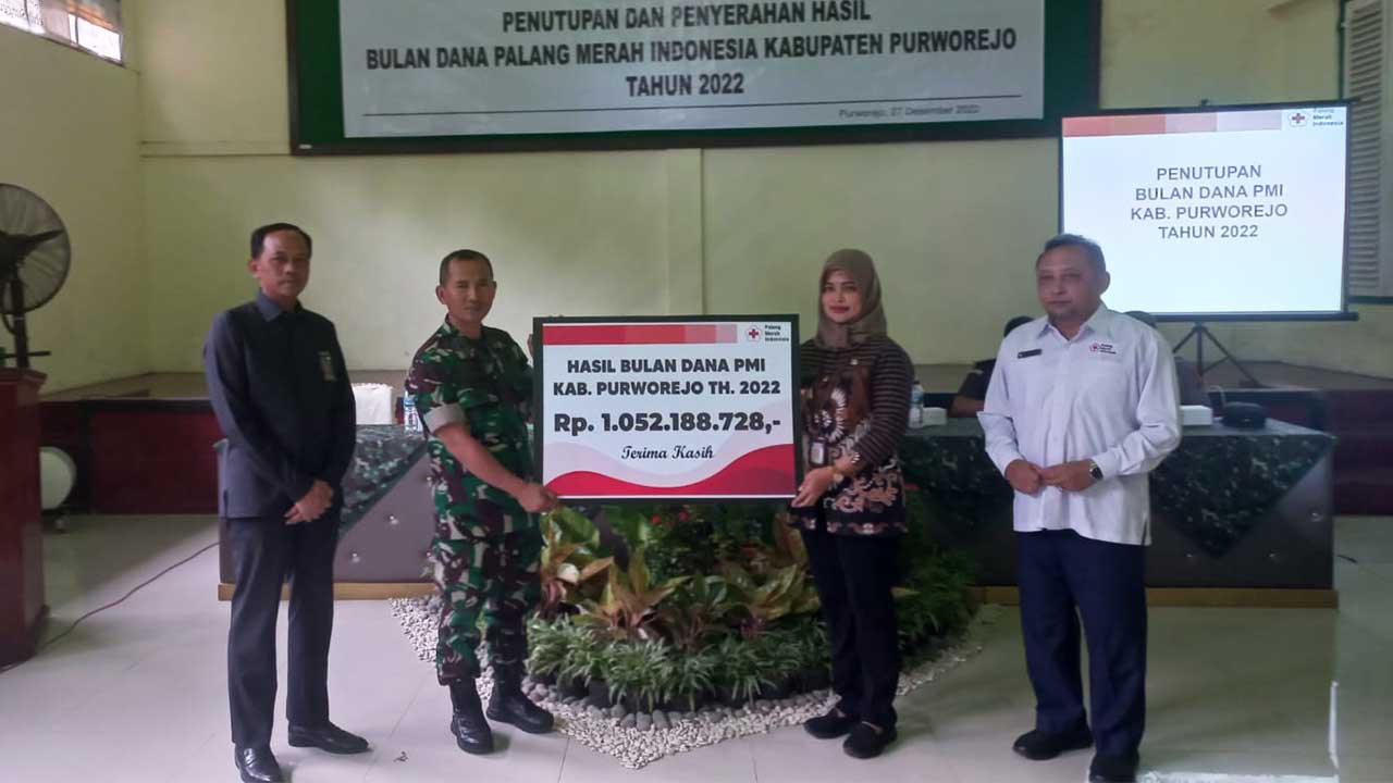 Bulan Dana Palang Merah Indonesia (PMI) Kabupaten Purworejo Tahun 2022 berhasil menembus angka Rp 1 Miliar lebih