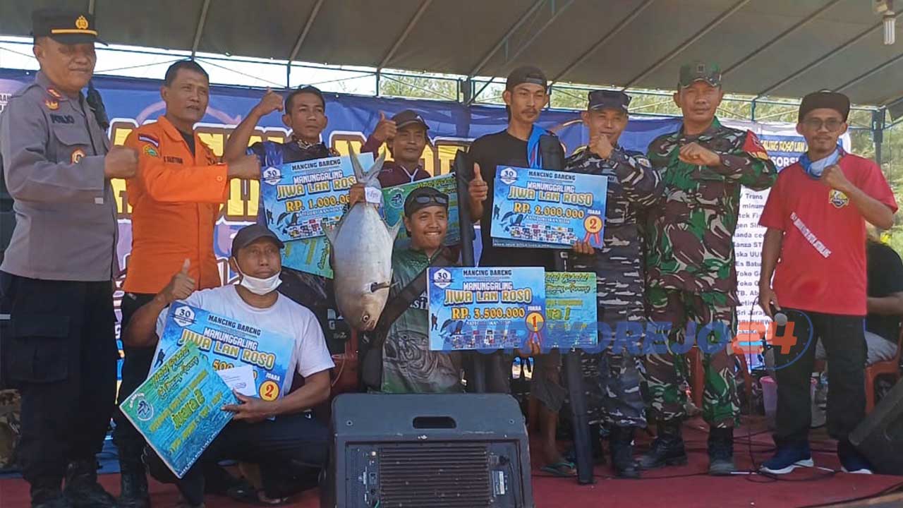 Dalam rangka Halal Bihalal Lebaran Idul Fitri 1.444 H, Cah Mancing Purworejo (Campur) bersama Karang Taruna Dusun Pathuk Desa Jatimalang Kecamatan Purwodadi, Purworejo, Jawa Tengah, menyelenggarakan kegiatan mancing bareng di laut