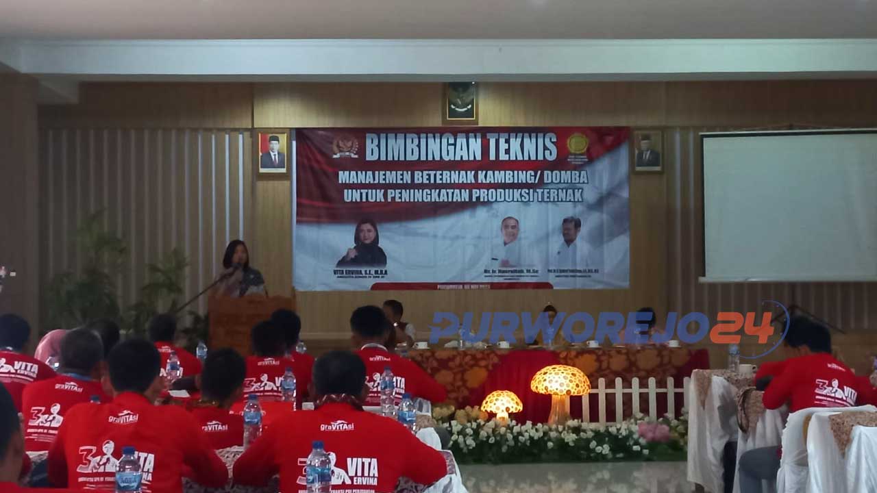 Komisi IV DPR RI Fraksi PDI Perjuangan Dapil Jateng VI bekerja sama dengan Direktorat Jenderal Peternakan dan Kesehatan Hewan, Kementan RI, mengadakan pelatihan Manajemen Beternak Kambing di Kabupaten Purworejo