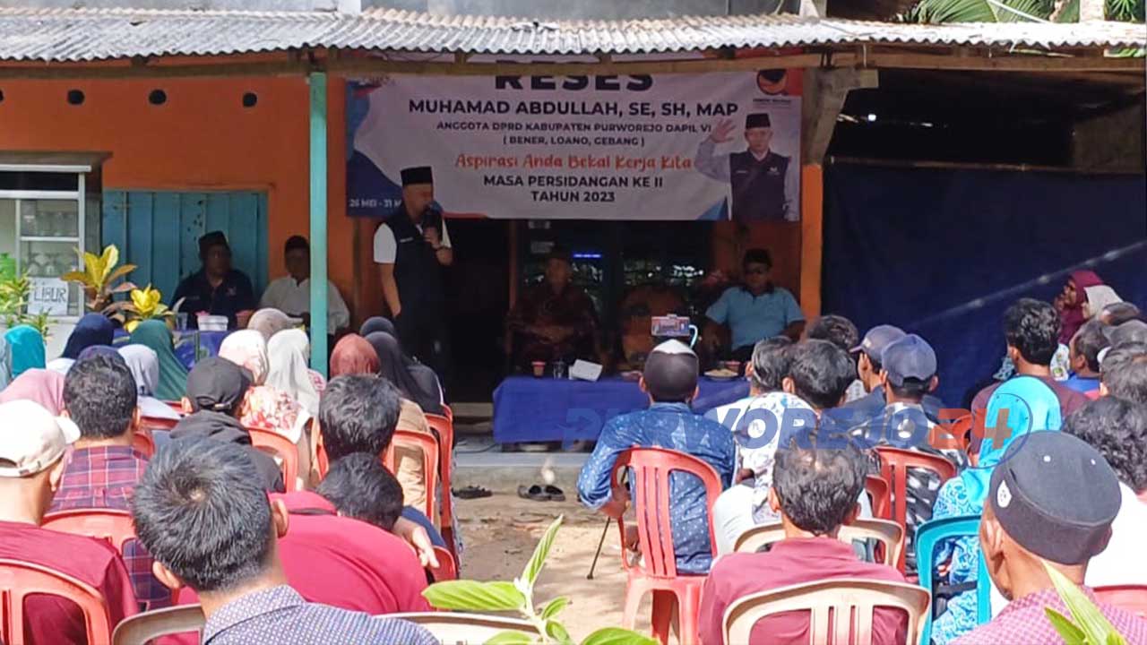 Reses masa persidangan ke II tahun 2023 yang dilaksanakan oleh Muhammad Abdullah, anggota DPRD Purworejo, Fraksi Nasdem