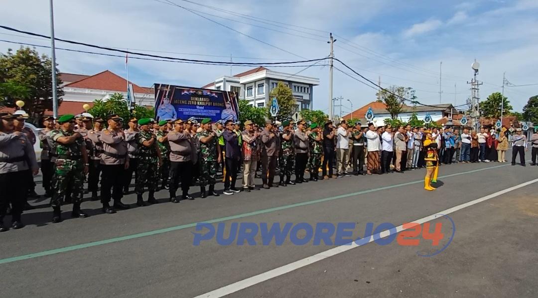 Deklarasi Jateng Zero Knalpot Brong di Purworejo, pada Minggu (14/1/2024)