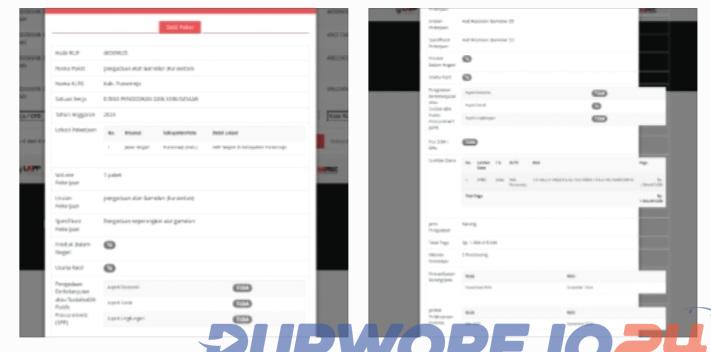 Screnshoot data Sirup anggaran belanja APBD di Dindibud Purworejo