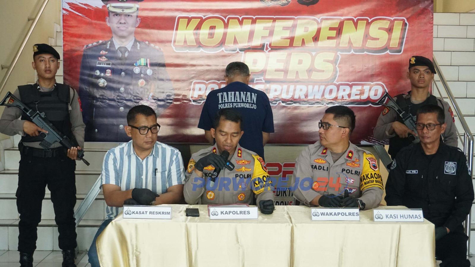 Polres Purworejo gelar konferensi Pers tentang perjudian