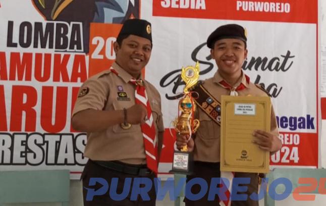 Agung Suryono dari SMA Darul Hikmah Kutoarjo berhasil meraih juara 3 Lomba Pramuka Garuda Berprestasi Tingkat Kabupaten Purworejo
