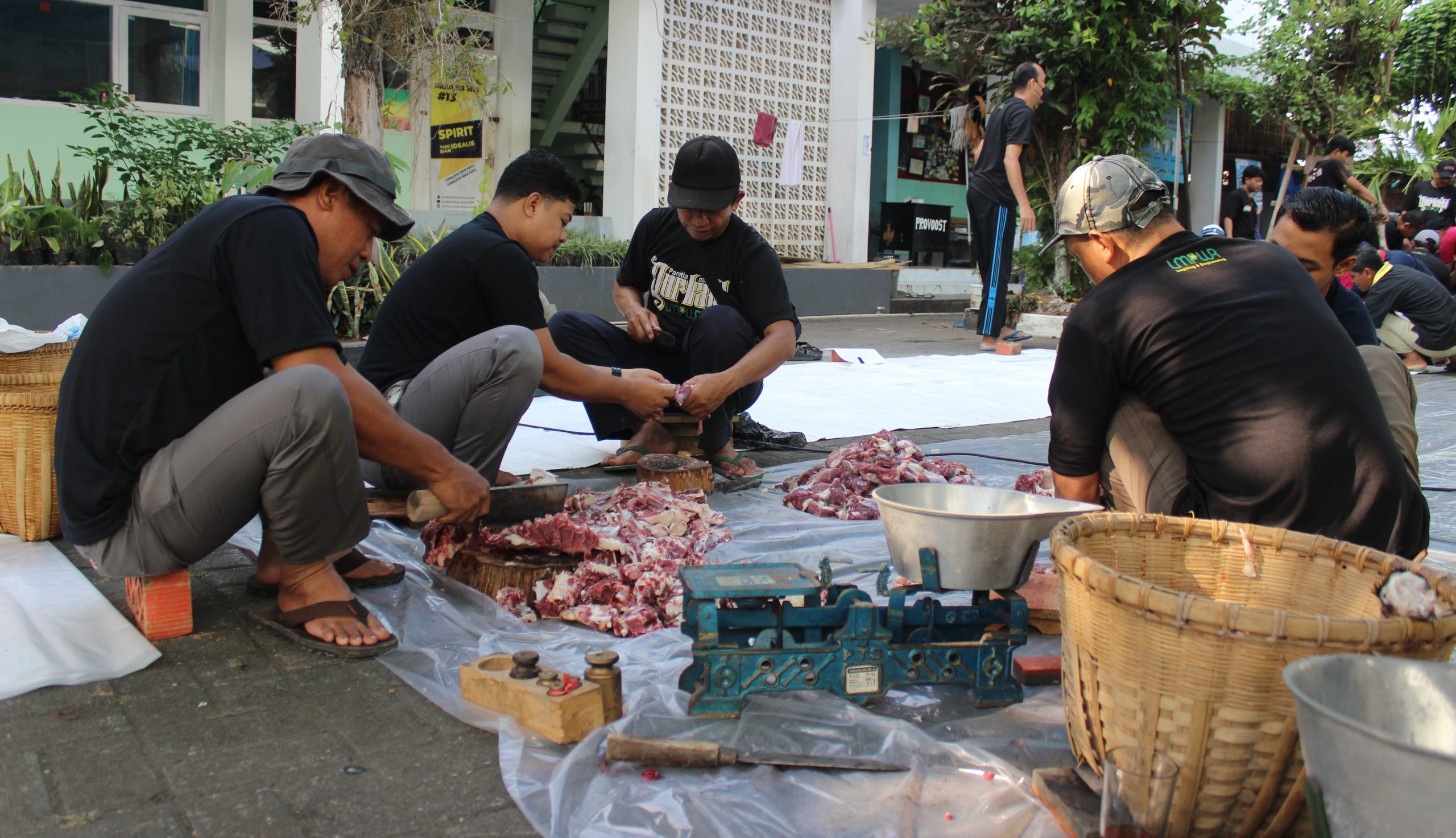 Suasana pelaksaan qurban di UMPWR, pada Selasa (18/6/2024)