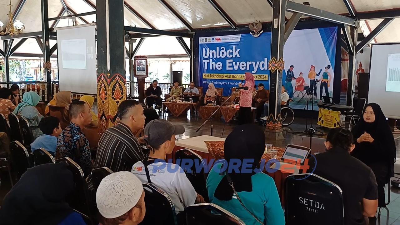 Suasana kegiatan seminar nasional di pendopo kabupaten Purworejo, pada Selasa (4/6/2024)