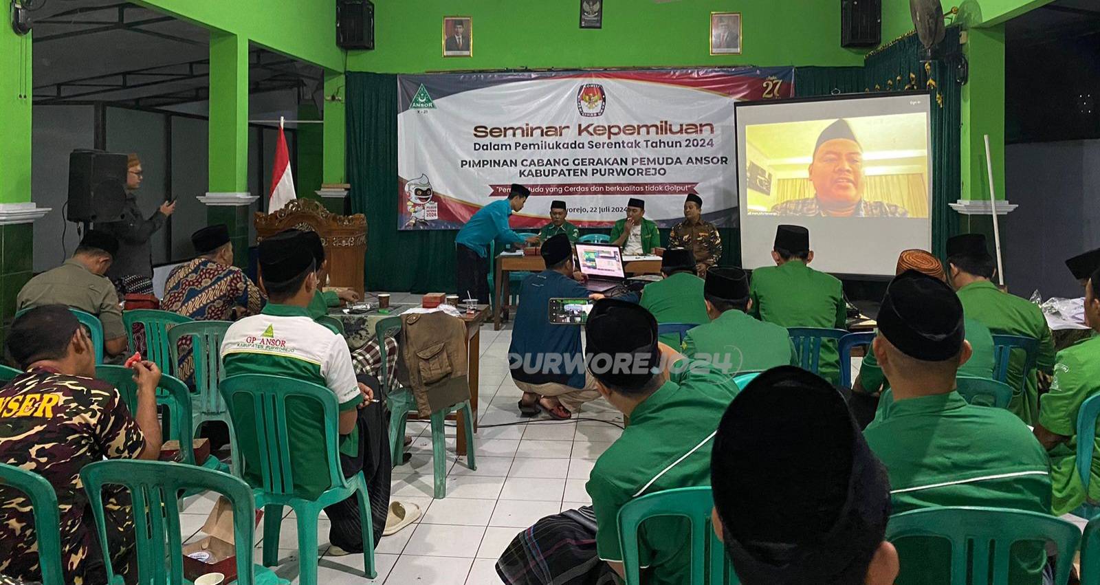 Suasana kegiatan seminar dan konsolidasi GP Ansor Purworejo