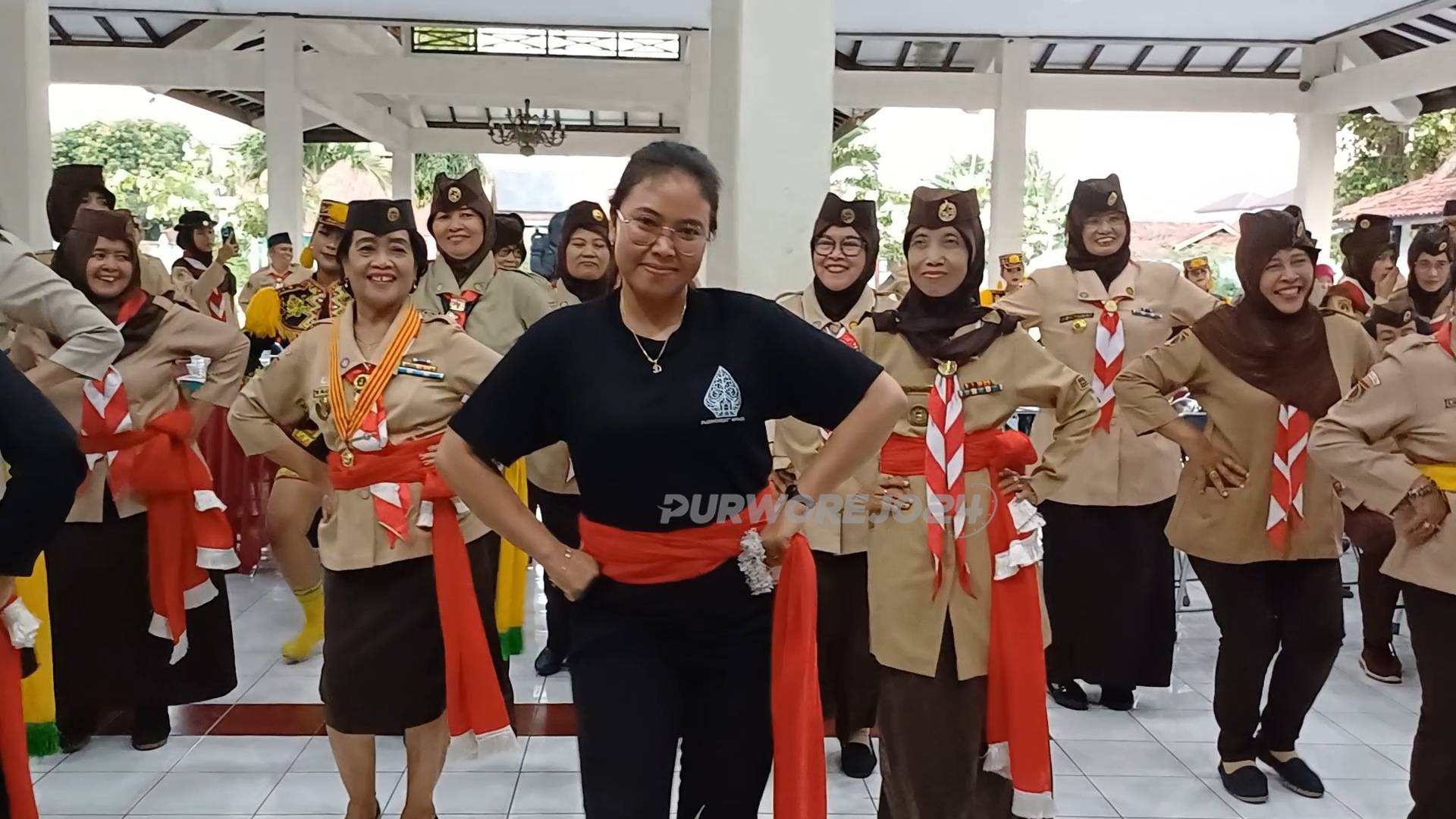 Purpeda Jateng nari dolalak bareng di pendopo Hotel Ganesha Purworejo, pada Sabtu (13/7/2024)