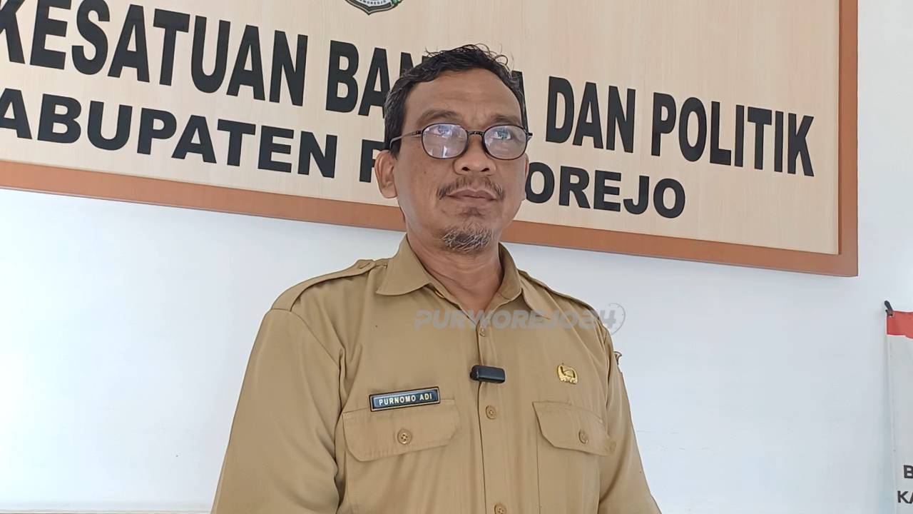 Sekretaris Badan Kesbangpol Kabupaten Purworejo, Purnono Adi,