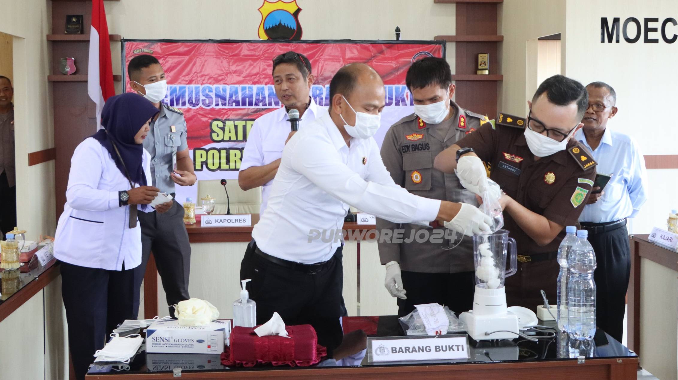 Pemusnahan barang bukti sabu