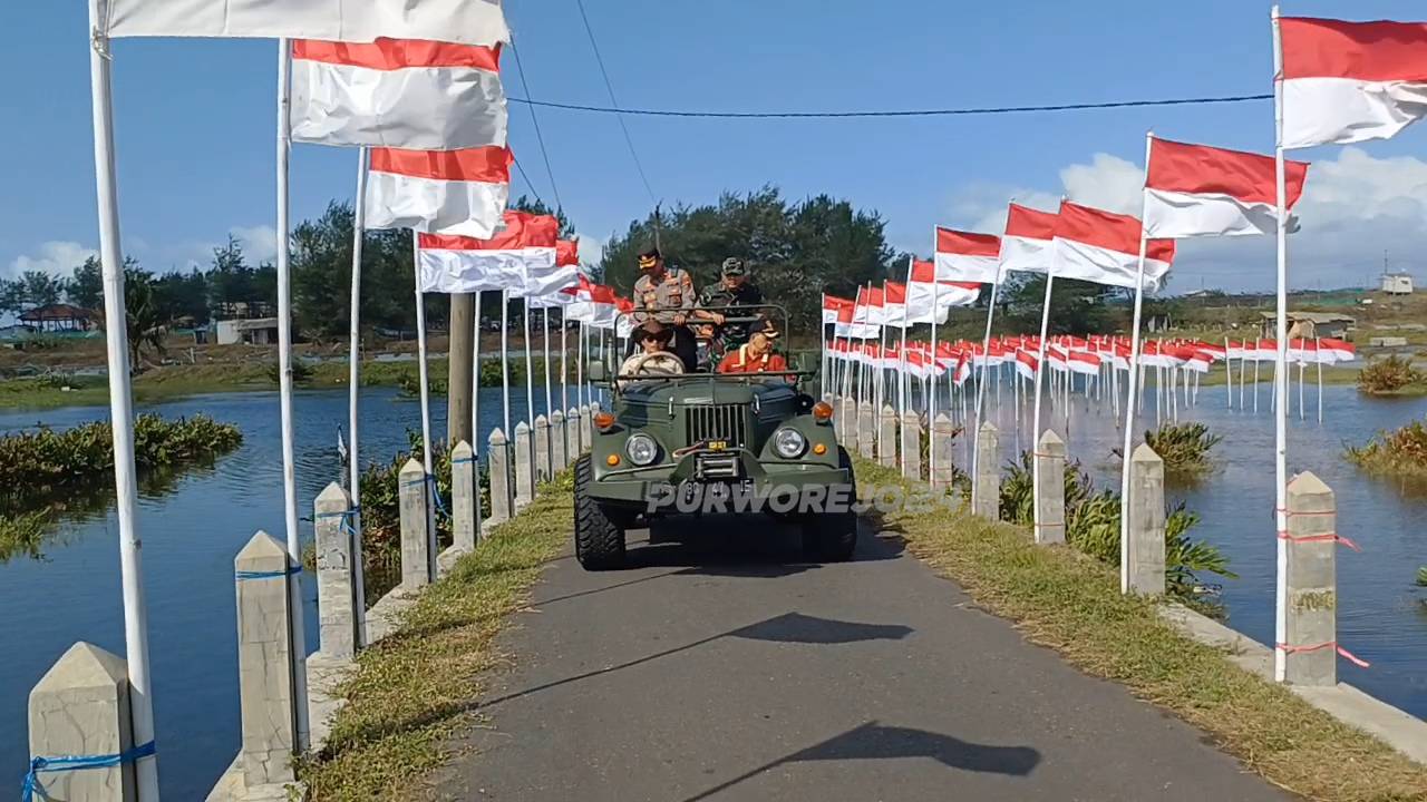 Konvoi cek lokasi pemancangan bendera merah putih