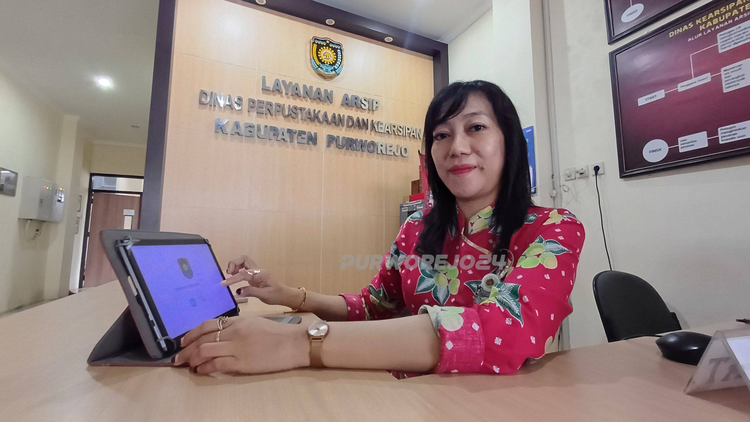 Kabid Kearsipan Dinas Perpustakaan dan Kearsipan Kabupaten Purworejo, Rosa Delima Nilakusuma Wardani, S.S.Ars., M.M