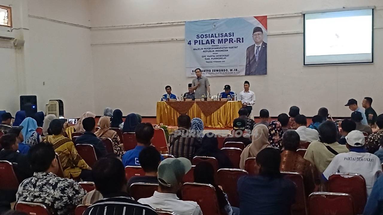Saat acara Sosialisasi Empat Pilar MPR RI di Graha Siola, Purworejo