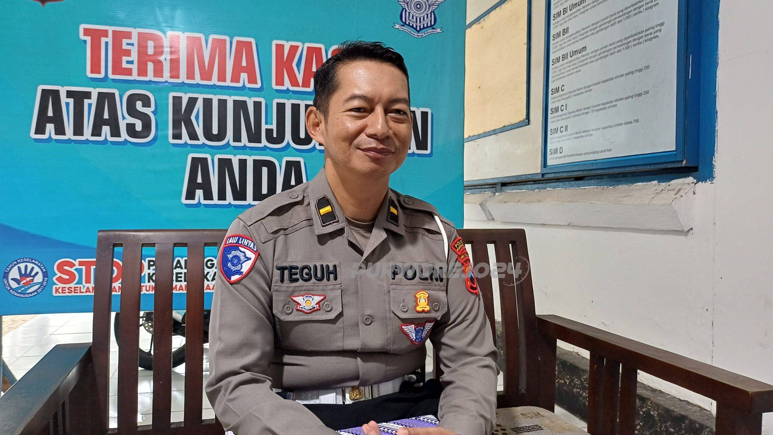 Kaposko Operasi Keselamatan Candi 2026 yang juga Kaur Mintu Satlantas Polres Purworejo, Ipda Teguh Priyono