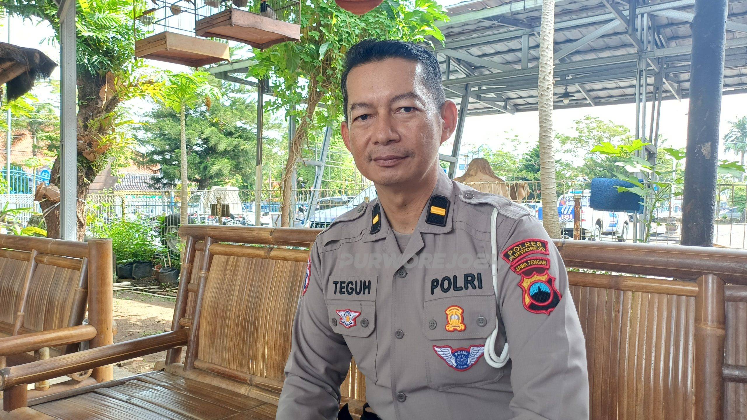 Kaposko Operasi Ketupat Candi 2026 yang juga Kaur Mintu Satlantas Polres Purworejo, Ipda Teguh Priyono