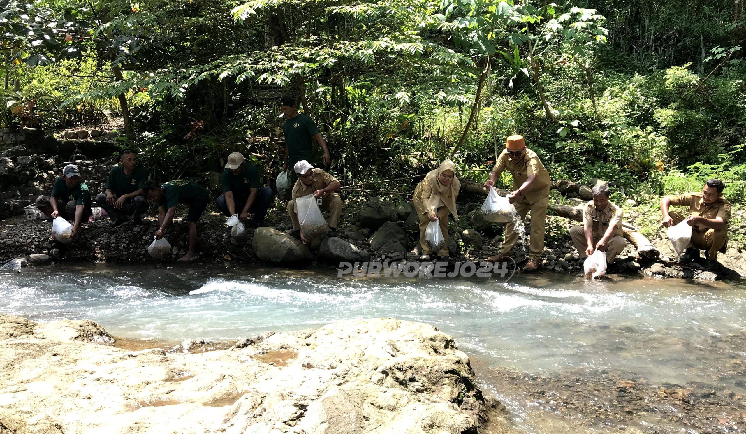 Saat kegiatan tebar benih ikan
