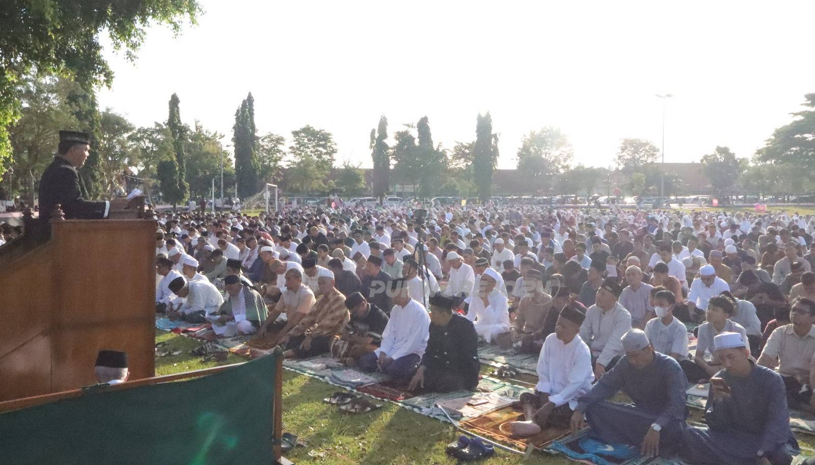 Suasana pelaksanaan sholat id