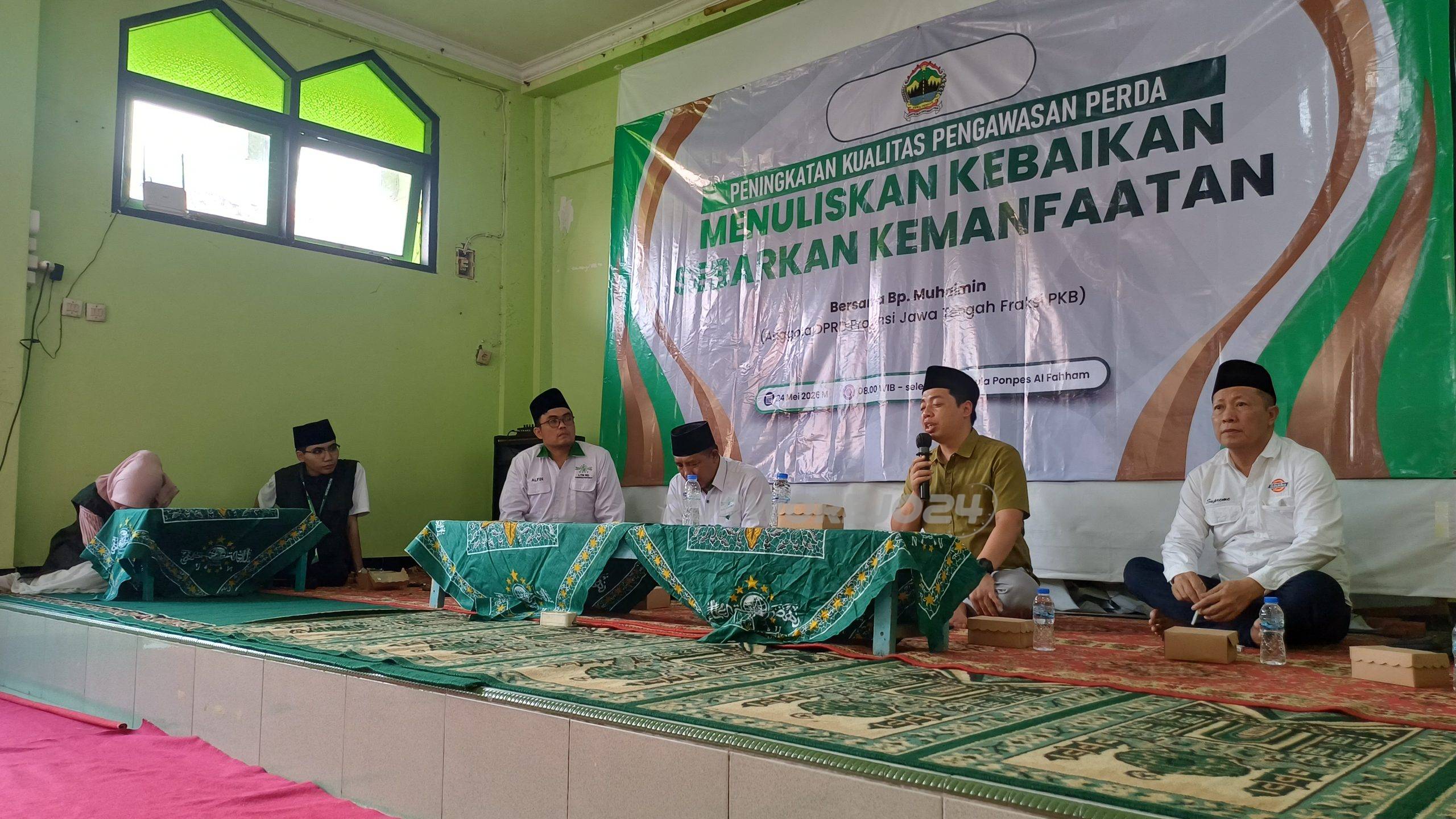 Anggota DPRD Jawa Tengah Fraksi PKB, Muhaimin, saat memberikan sambutan dan materi