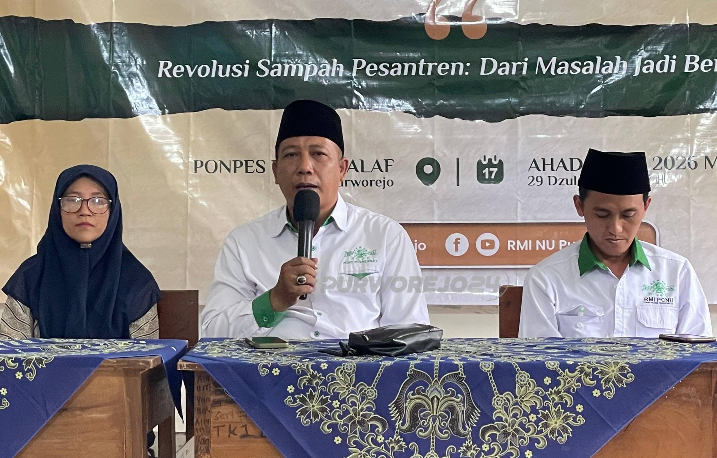 Ketua PCNU Purworejo, saat memberikan sambutan